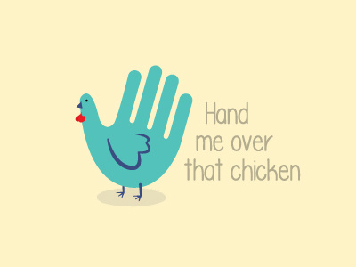 This Chicken Is Handy fun illustration logo