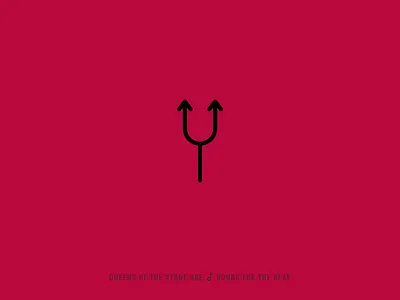 Icon Cover {Queens of the Stone Age, Songs for the Deaf) album cover devil icon pitchfork trident