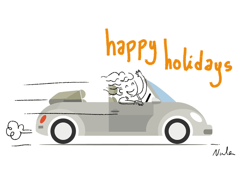 Holidays animation car gif illustration illustrator photoshop vector wacom