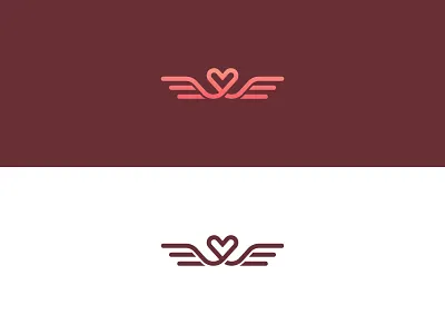 The Flying Heart Logo brand designer graphic designer heart logo designer logo for sale logo maker love advice love logo stock logos winged heart wings