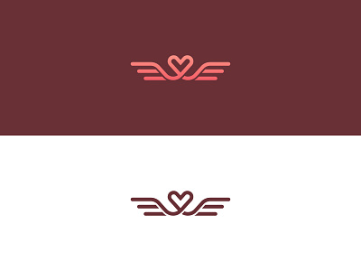 The Flying Heart Logo brand designer graphic designer heart logo designer logo for sale logo maker love advice love logo stock logos winged heart wings