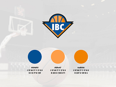 Logo Color IBC basketball blues branding classic color design graphic logo nba orange presentation visual