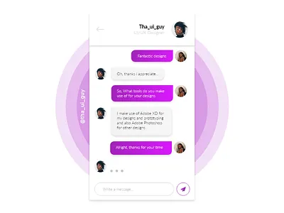 Direct Messaging UI app ui chat chatting design messaging purple social ui ui design ui ux ux
