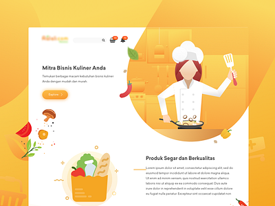 Horeca Landing Page cafe chef dribbble food hotel landing page ralali.com restaurant ui ux