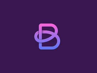 Letter B. b curve exploration initial kanot letter logo shadow variations