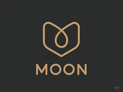 MOON Logo business logo corporate logo fashion brand fashion logo fashionista gold logo letter m letter m logo logo inspiration logotype m moon