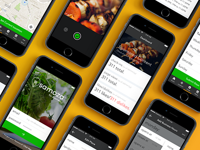 Samoza - Vendor Flow foodie foodtech location mobile ui ux