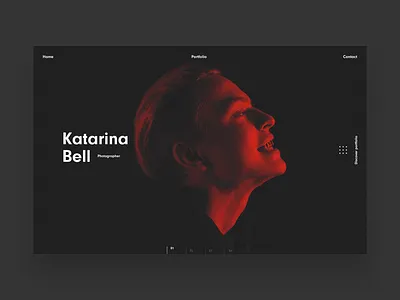 Photographer Portfolio Landing Page cover dark design landing minimal photo photographer portfolio simple ux web website