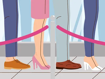 Queuing Theory for Restaurants agiotage characters club event foot illustration legs meeting party queue restaurant