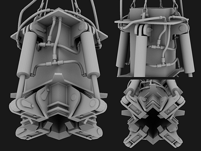 Pile crusher WIP 3d ao blender building mashine model pile webgl welding