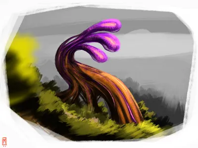 Alienplant 6 art background design character design concept art design digital art illustration plant