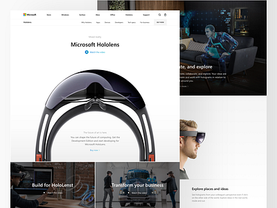 Microsoft: Hololens concept hololense landing microsoft redesign surface surface studio