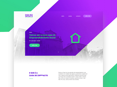 Casa do Impacto | Landing page branding button desktop landing page ui ux web