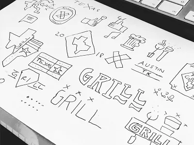 Where it all begins austin bbq branding freelance illustration logo music texas type usa