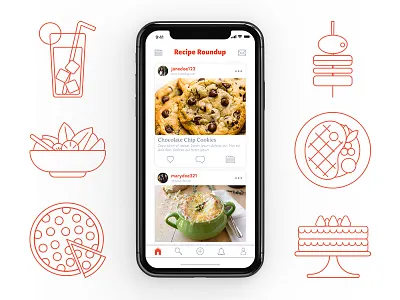 Recipe Roundup app food icon recipe