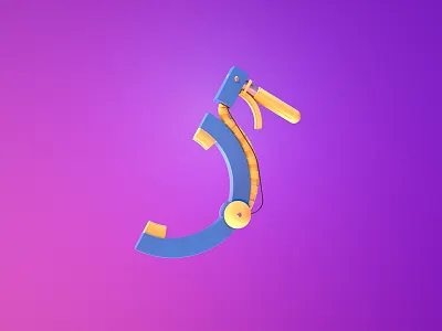 5 = Garbage Picker 36 days of type 3d 5 cinema4d five garbage illustration render type typography c4d