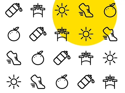 Winter Garden Runners - Icon Pattern Design brand brand design branding florida helvetica identity pattern pattern design running yellow