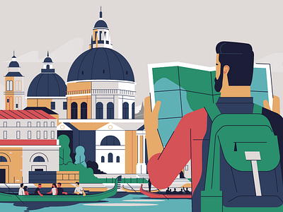 Venice animation character doctors explainer illustration italy map motion stolz venice