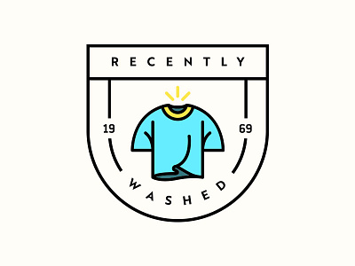 "Recently Washed" Shirt Design badge design icon logo shirt tshirt