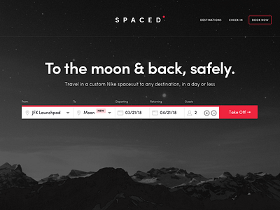 Spaced I booking flight spaced spaced challenge trip ui ux