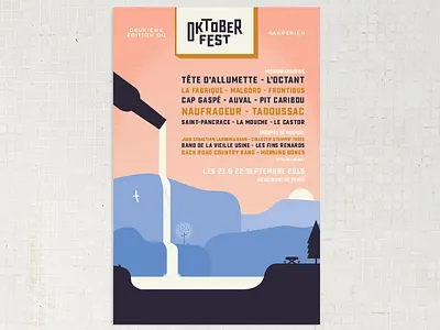 Poster for the second edition of the gaspesian's Oktoberfest beer festival gaspésie oktoberfest poster quebec