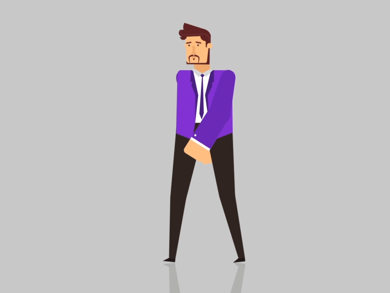 Man Walk Cycle after effect animation flat illustration man walk cycle