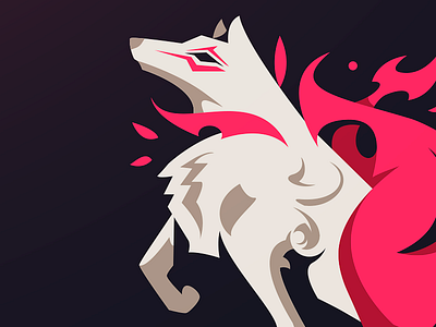 OKAMI (wip) asian beast esport illustration japanese mascot mystical okami sportslogo vector videogame wolf