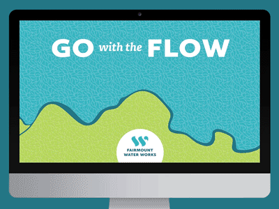 Go with the Flow animation blue gif motion philadelphia river water website