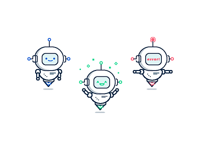 Demobot character illustration mascot robot tech vector