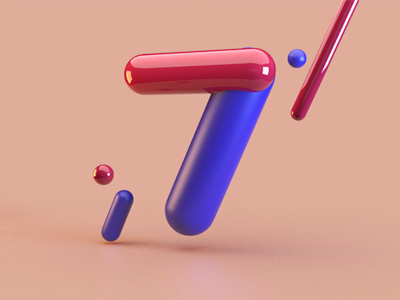Hello Dribbble 36days 7 36daysoftype 3dart digitalart graphicdesign motiongraphics