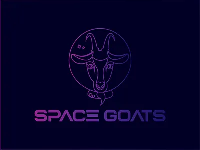 Space Goats logo idea branding flatdesign goat illustration lineart logo space vectordesign