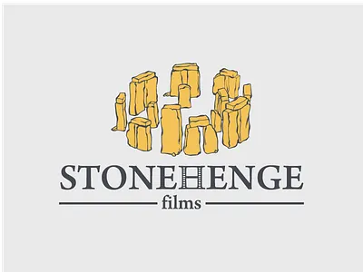 Stonehenge Films logo idea films flatdesign illustration lineart logo logotype stonehenge vectordesign