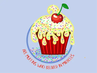 Cupcake T-shirt design art comission cupcake flatdesign illustration lineart logo vectordesign