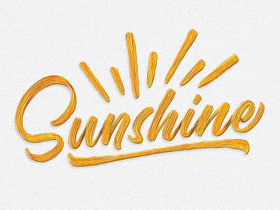 PDX Sunshine applepencil handlettering ipad ipadpro lettering procreate script sun type typedesign