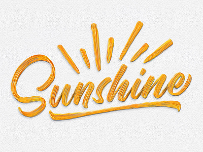 PDX Sunshine applepencil handlettering ipad ipadpro lettering procreate script sun type typedesign