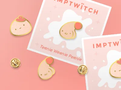 Naughty Bits Enamel Pins boobs cute enamel pins peens penis pink tiny tit titty