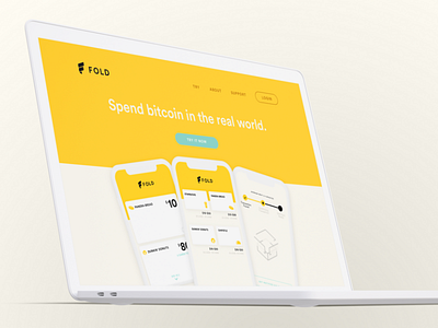 Fold Landing app bitcoin crypto fold landing ui web