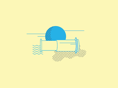 aeropress illustraton 3 color aeropress line art