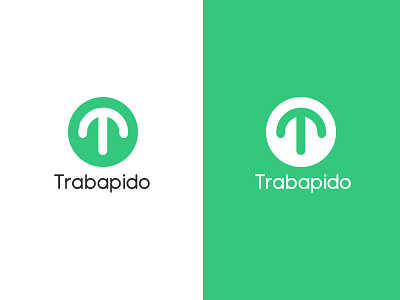 Trabapido Logo brand green identity logo service market place simple