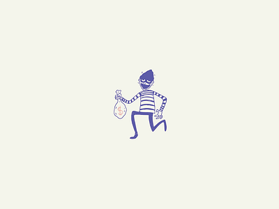 Burglar burglar hand drawn illustration thief