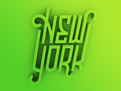 New York 3d clean gfx inspiration lettering modern typography