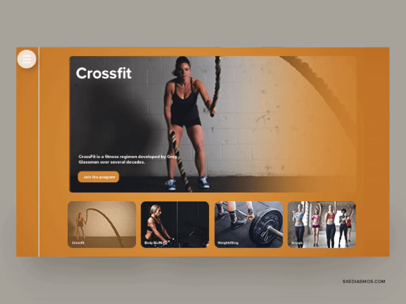 Gym Homepage UI appdesign application design designinspiration digitaldesign dribbble graphicdesign graphicdesigncentral mobiledesign ui wireframe