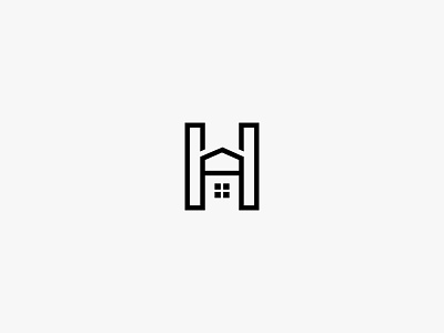 H logo concept branding concept home house identity logo. logo design stone