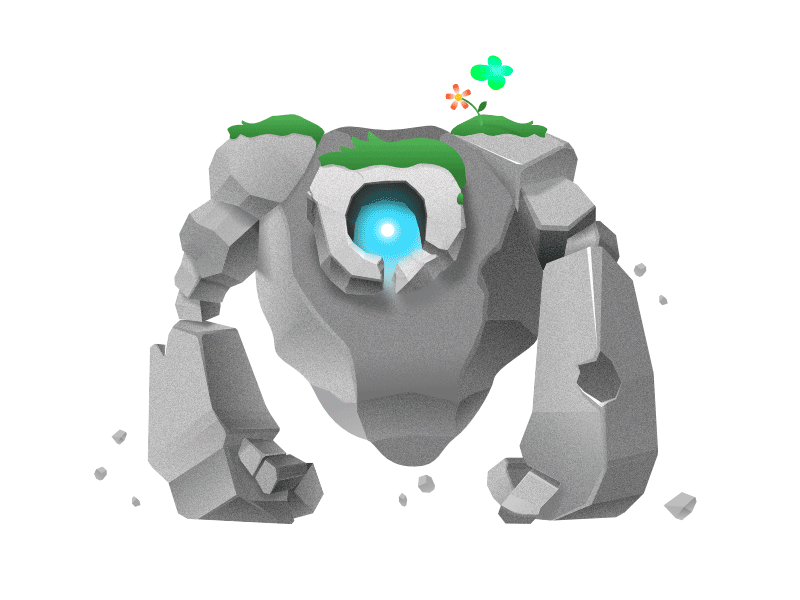 Golem Character art character concept art game gif golem illustration vector