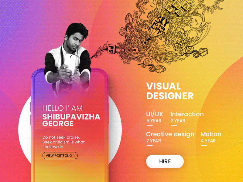 Epic Portfolio Challenge animatedcv contest designer designercv epicportfoliochallenge portfoliodesign resumedesign shibupavizha vibrantdesign vibrantportfolio