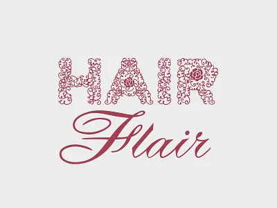 Hairflair brand branding flower hairdresser icon logo