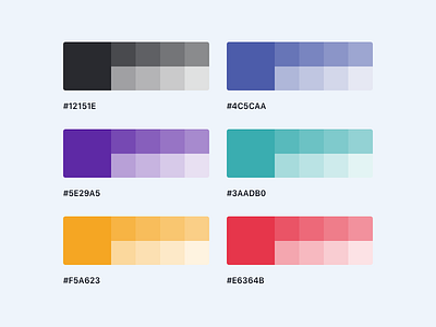 Color paltte designer stylegude stylesheet ui