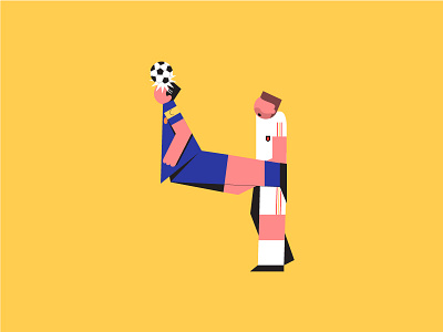 World Cup Moments #4 flat design football moments numbers shapes vector illustration world cup