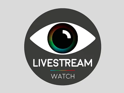 Livestream Watch branding circle colors design digital livestream logo streaming symbol watch