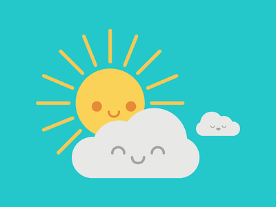 Happy Sun Hugs cloud cute hug kawaii love sun